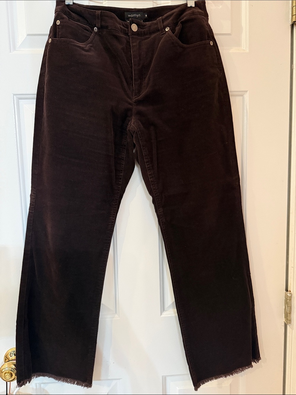Womyn Dark Brown Corduroy Pants